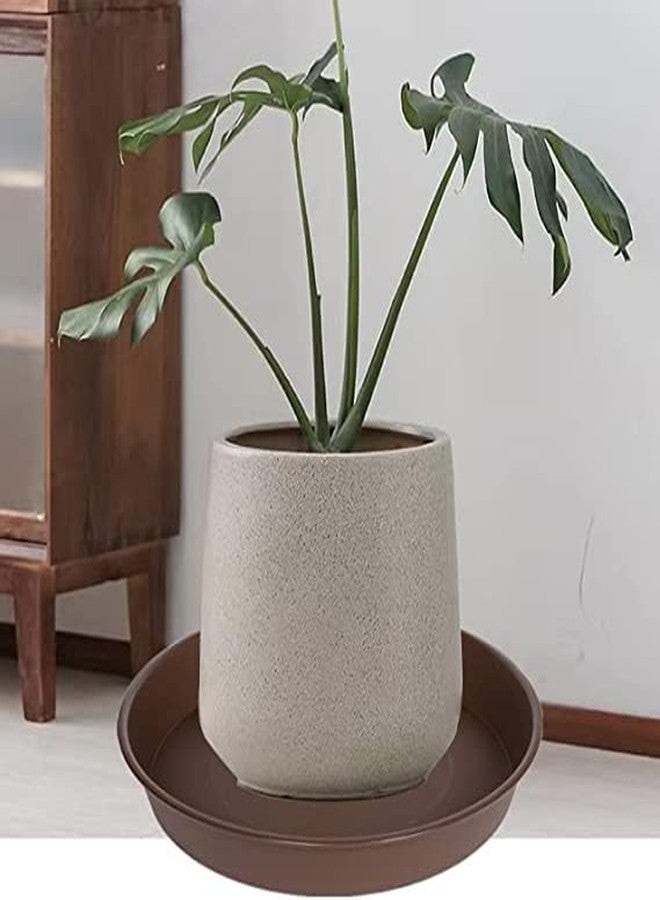 Bleuhome 6 Pack of 12 inch Plant Saucer, Heavy Duty Plastic Plant Saucer 12 inch Round, Plant Tray for Pots, Flower Plant Saucers for Indoors, Plant Trays for Planter 10"/11"/12" (12", Chocolate) - Image 5